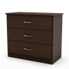 South Shore Libra Collection 3-Drawer Chest,Dark Chocolate