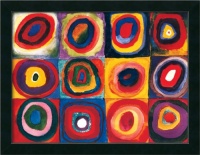 Farbstudie Quadrate, 1913 by Wassily Kandinsky, Framed Canvas Art - 22.93 x 29.43