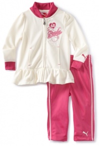 Puma - Kids Baby-Girls Infant Fashion Tricot Set, Egret, 18 Months