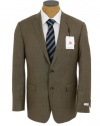 Calvin Klein Mens Tan Brown Shark Xtreme Slim Fit Wool Suit