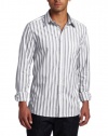 Kenneth Cole Men's One Pocket Ombre Stripe Shirt