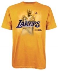 Pay homage to your favorite shooting guard Kobe Brant of the LA Lakers in this tee by adidas.