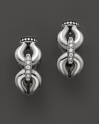 In sterling silver accented with diamonds, these classic earrings from Lagos' Derby collection are utterly timeless.