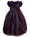 Give your little princess glitz and glamour with the glitter and rosette detailed party dress from Jayne Copeland.