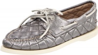 Sperry Top-Sider Women's A/O Quilted Lace-Up Flat,Pewter,8 M US