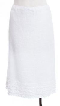 Eileen Fisher Knee Length A-Line Skirt White Large