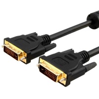 eForCity Gold-plated DVI-D Digital / Digital Dual Link Cable 9.9Gbps 24+1 pin M / M, 6 FT / 1.8 M, Black