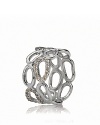 Luxurious loops in sterling silver accented with clear and brown cubic zirconia. Ring by PANDORA.