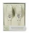 Darice V35922, Bride Groom Twisted Champagne Glasses