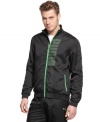 Streamlined for sport, designed for style, this Puma track jacket is the best of both worlds. (Clearance)