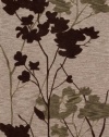 Dalyn Studio Taupe, Olive, Chocolate Ginko Print 5 by 7-Feet 9-Inch Area Rug