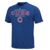 MLB Mens Chicago Cubs Charge The Mound Deep Royal Short Sleeve Basic Tee By Majestic