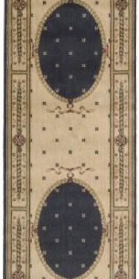 Nourison Zanibar Oval Medallion Navy 3.6-Feet by 5.6-Feet Polyacrylic Area Rug