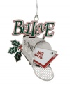 Send Santa a message. With festive holly detail, the Believe mailbox ornament from ChemArt is an inspiration to everyone around your tree.