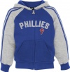 Philadelphia Phillies Royal Adidas 3 Stripe Full Zip Kids 4-7 Hoodie