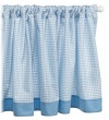 Tadpoles Basics  Gingham Rod Pocket Window Valance, Blue