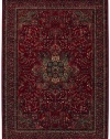 Couristan 0612/3337 KASHIMAR All Over Center Medallion 94-Inch by 123-Inch Wool Area Rug, Antique Red