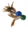 KONG Naturals Crinkle Ball with Feathers Cat Toy, Colors Vary, 2-Pack