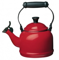 Le Creuset Enamel-on-Steel Demi 1-1/4-Quart Teakettle, Cherry