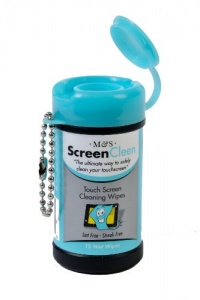 M&S ScreenCleen Mini Canister Cleaning Wipes -Touch Screen Cleaner for your iPhone, iPad, Droid, Blackberry, Kindle and more! (POCKET SIZE)--Safley Cleans all Smartphones and Tablets!--15 Wipes