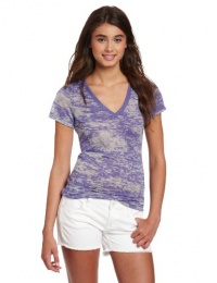 Soffe Juniors Bi-Color Burn Out V-Neck Tee