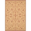 Couristan 1583/1112 Recife Veranda 8-Feet 6-Inch by 13-Feet Rug, Natural and Terra Cotta