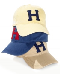 Head-to-toe style. Complete your casual look with this big H hat from Tommy Hilfiger.