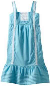 KC Parker Girls 7-16 Lawn Ruffled Dress, Summer Turquoise, 8