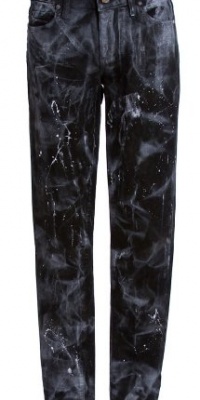 Paige Heavy Metal Paint Splatter Skyline Premium Stretch Skinny Jean Pant 29