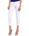 AG Adriano Goldschmied Women's The Stilt Roll-Up Cigarette Denim, White, 28