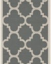 Safavieh CY6243-246 Courtyard Collection Indoor/Outdoor Area Runner, 2-Feet 3-Inch by 7-Feet 6-Inch, Grey and Beige