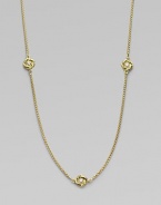 From the Chain Collection. This 18k yellow gold chain is dotted with sparkling diamonds.Diamonds, 0.21 tcw 18k yellow gold Length, about 18 Lobster clasp Imported