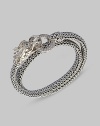 EXCLUSIVELY AT SAKS. From the Naga Lava Collection. Signature dragon head with white sapphire pavé ring. Can be worn as a bracelet or a necklace.White sapphire Sterling silver Length, about 15 Single width, about ¼ Hinge clasp closure Made in Bali 