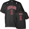 Derrick Rose adidas Black Name and Number Chicago Bulls T-Shirt