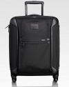 True to Tumi's heritage of innovation and the future of advanced travel design, this lightweight 4-wheel case combines handside protection with our modern, iconic ballistic nylon aesthetics.Zip closureExterior zip compartmentsInterior zip, mesh compartmentsTop carry handleProtective feetBallistic nylon22W x 16H x 10DImported