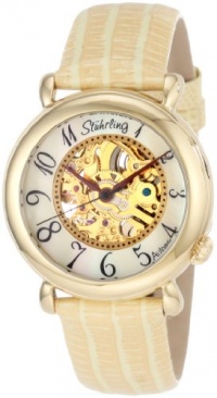 Stuhrling Original Women's 108.1215A9 Classic Wall Street Automatic Skeleton Beige Watch