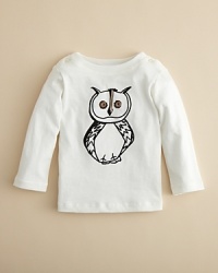 Burberry indulges in some quirky fun with this adorable owl-print tee.