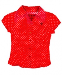 GUESS Kids Girls Polka-Dot Blouse, RED (4)