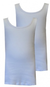 Calvin Klein Boys White 2 Pack Cotton Tank Tops for boys (16/18)