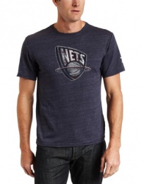 NBA New Jersey Nets Better Logo Tri Blend Tee, Navy, X-Large