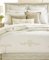 Martha Stewart Trousseau Crest 300T Queen Sheet Set