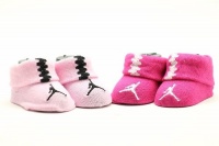 Nike Jordan Infant Baby Girl's Crib Shoes Pink Booties 0-6 Month