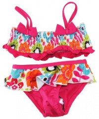 Pink Platinum Baby-Girls 12-24M 2 Pc Pink Spring Garden UV Ptotection Swimwear