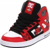 DC Kids Rebound WG Skate Sneaker (Little Kid) (Little Kid),Black/White/Red,1.5 M US Little Kid