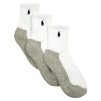 Polo Ralph Lauren boys Grey Sole crew socks 3pairs - 9-11 (shoe size 4-10)