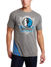 NBA Men's Dallas Mavericks Originals Court Series Big Stripes Tri-Blend Short Sleeve Jersey Tee (Grey Heathered, Small)