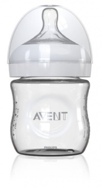 Philips AVENT 4 Ounce Natural Glass Bottle, 1-Pack