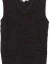 Calvin Klein Boys 8-20 Solid Sweater Vest, Black, Medium