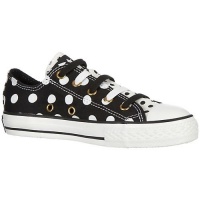 Converse Chuck Taylor Kids Shoes For Girls BLACK/WHITE 2 M Youth