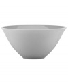 A modern balance. Create a sense of effortless urban luxury with the Matte & Shine all-purpose bowl, featuring a minimalist coupe shape, slate palette and tonal banding by Donna Karan Lenox.